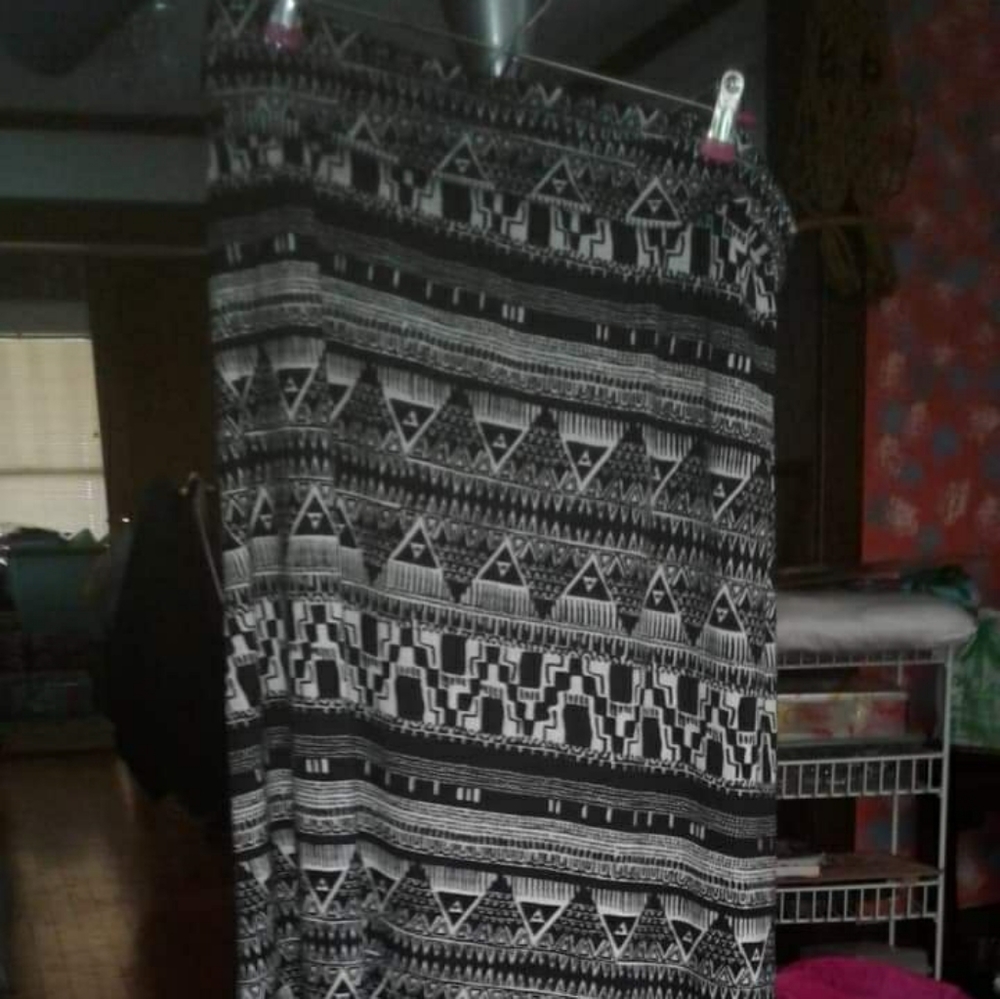 Geometric maxi skirt